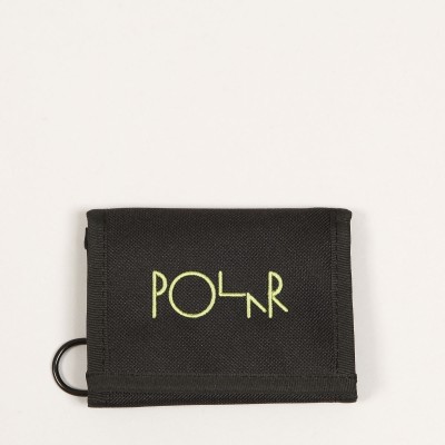 Polar Script Logo Key Wallet Black Lime